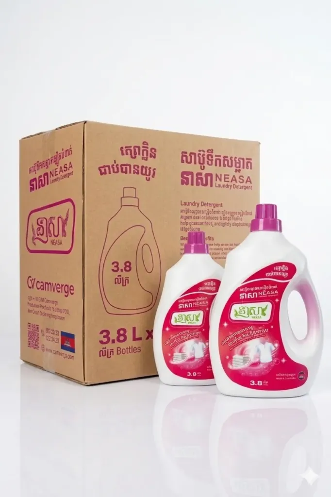 Neasa Laundry Detergent - 3.8L Box (4 Bottles)